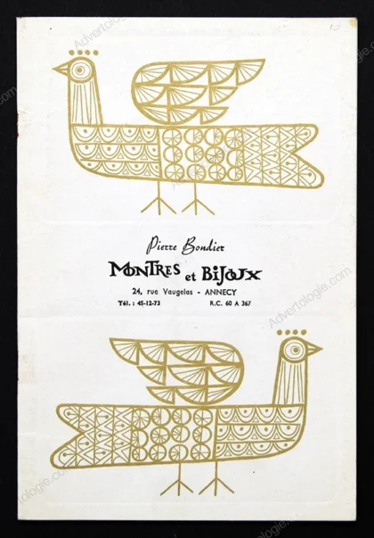 Pierre Bondier Jewelry & Watches 1965 Catalog