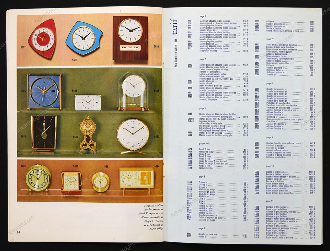 Pierre Bondier Jewelry & Watches 1965 Catalog