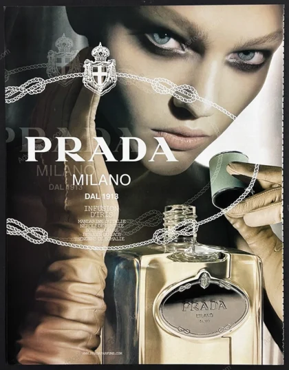 Prada Perfume 2008 Print Ad - Sasha Pivovarova