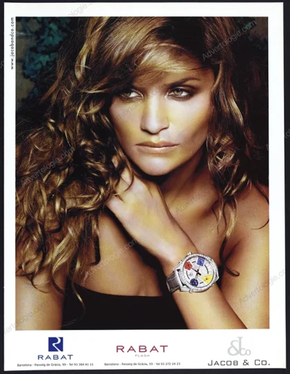 Rabat Jacob & Co. Watches 2006 Print Ad - Helena Christensen