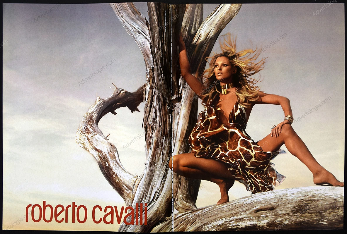 Roberto Cavalli 2006 4-Page Print Ad - Kate Moss