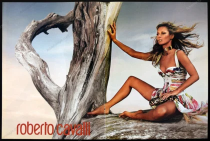 Roberto Cavalli 2006 4-Page Print Ad - Kate Moss