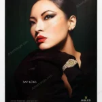 Rolex Oyster Perpetual Lady Watch 2009 Print Ad - Riyo Mori