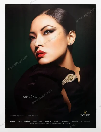 Rolex Oyster Perpetual Lady Watch 2009 Print Ad - Riyo Mori