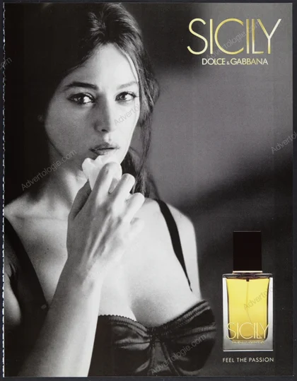 Sicily Dolce & Gabbana Perfume 2003 Print Ad - Monica Bellucci