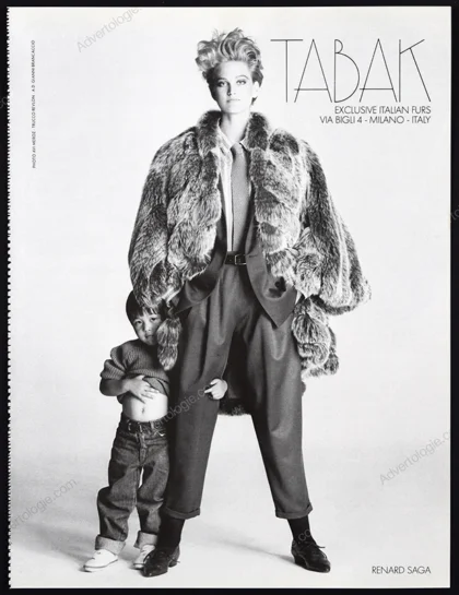 Tabak Fourrures 1985 Print Ad