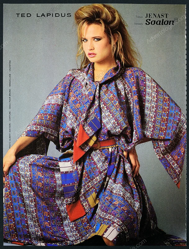 Ted Lapidus 1981 2-Page Print AD - Andrea Malkiewicz