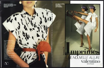 Valentino 1979 5-Page Advertorial - Janice Dickinson