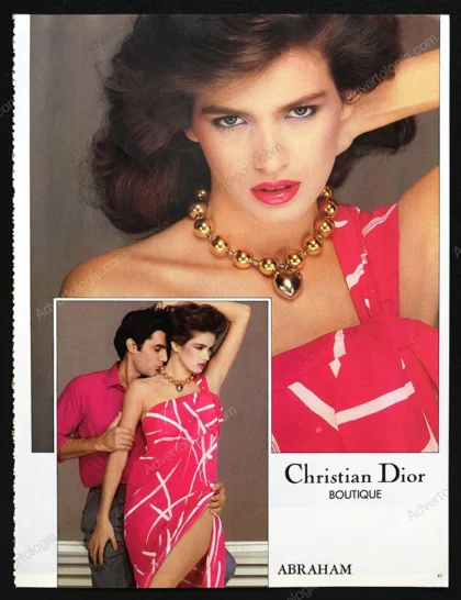 Christian Dior Boutique 1980 Advertorial - Gia Carangi