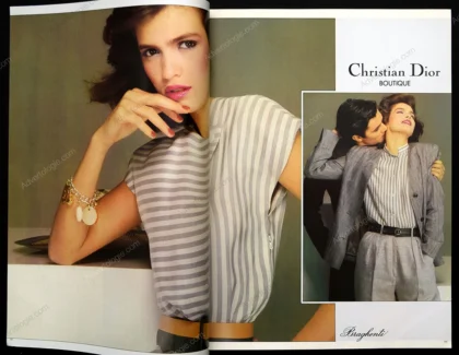 Christian Dior Boutique 1980 Advertorial - Gia Carangi