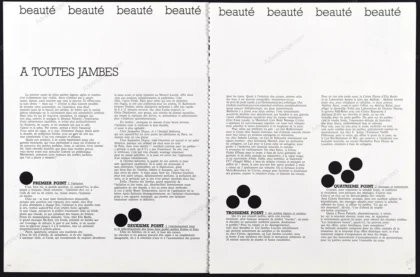 "A Toutes Jambes" 1979 4-Page Beauty Editorial - Guy Bourdin