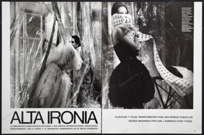 "Alta Ironía" 1991 4-Page Editorial - Christy Turlington, Karl Lagerfeld