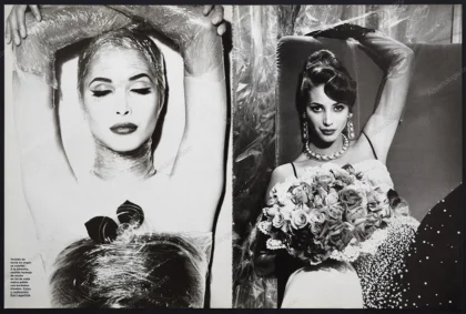 "Alta Ironía" 1991 4-Page Editorial - Christy Turlington, Karl Lagerfeld