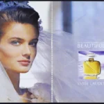 Beautiful Estée Lauder Perfume 1991 Print Ad - Paulina Porizkova