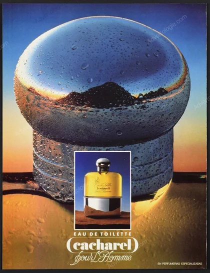 Cacharel Pou Homme Perfume 1990 Print Ad