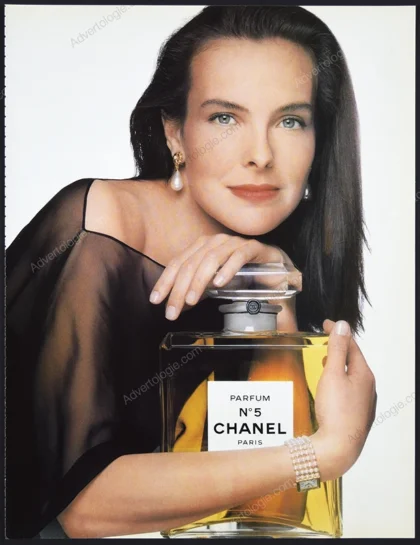 Chanel N°5 Perfume 1991 Print Ad - Carole Bouquet