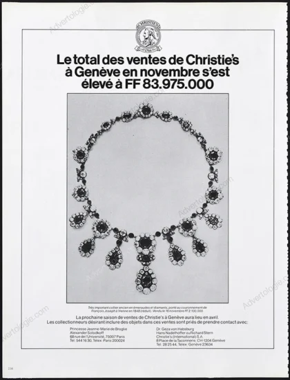 Christie's Auction House 1979 Print Ad