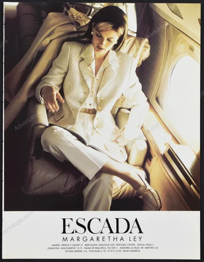 Escada Margaretha Ley 1997 Print Ad - Paulina Porizkova