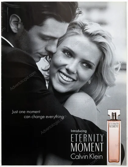 Eternity Moment Calvin Klein Perfume 2004 Print Ad - Scarlett Johansson, Peter Lindbergh
