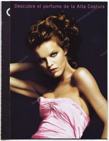 Hot Couture Givenchy Perfume 2001 Magazine Insert Ad - Eva Herzigova