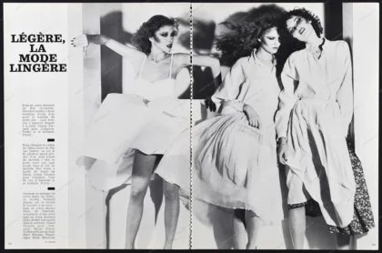 "Légere la Mode Lingerie" 1977 4-Page Editorial - Guy Bourdin