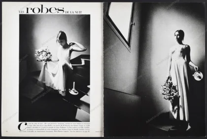 "Les Robes de la Nuit" 1970 4-Page Editorial - Ingrid Boulting, Jeanloup Sieff