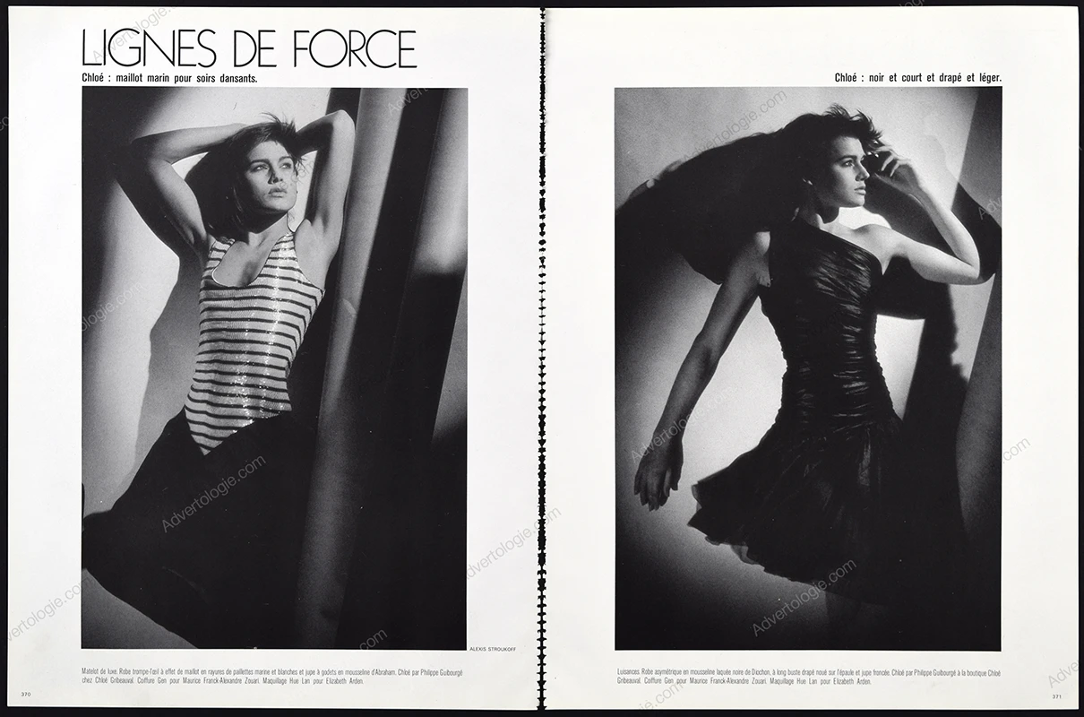 "Lignes de Force" 1985 12-Page Editorial - Alexis Stroukoff