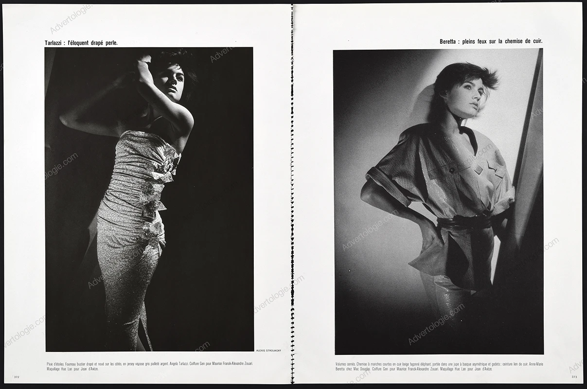 "Lignes de Force" 1985 12-Page Editorial - Alexis Stroukoff