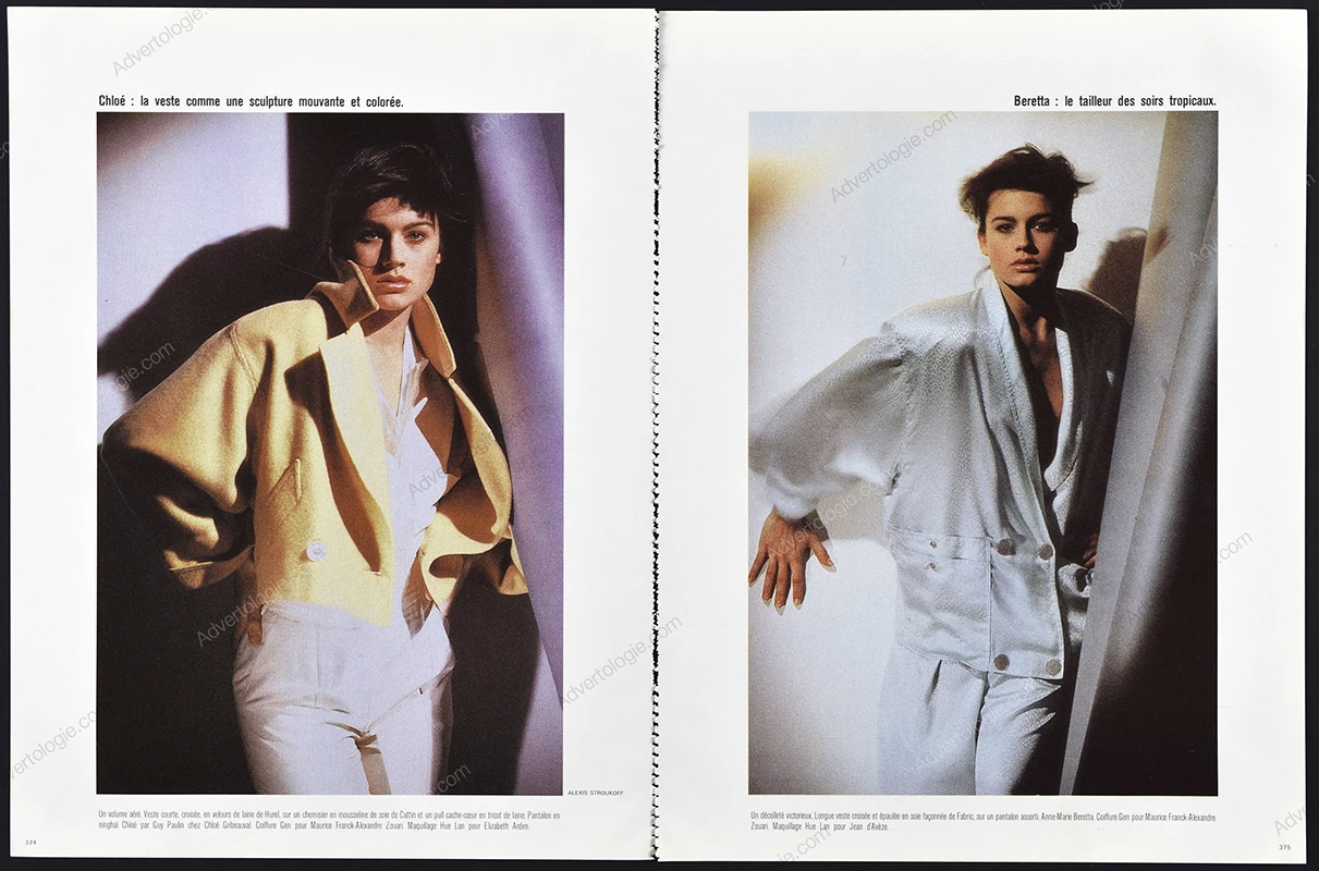 "Lignes de Force" 1985 12-Page Editorial - Alexis Stroukoff