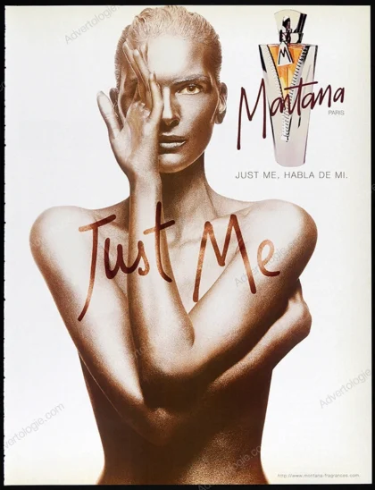 Montana Just Me Perfume 1997 Print Ad - Kim Ingliski