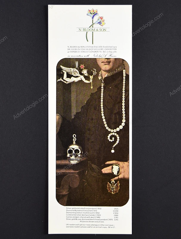 N. Bloom & Son Jewelry 1981 Print Ad