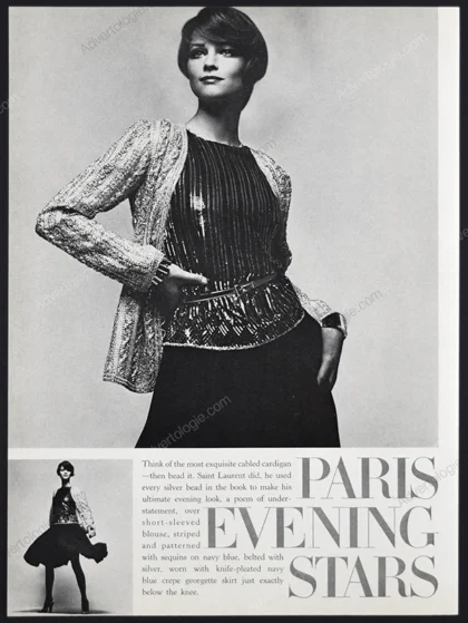 "Paris Evening Stars" 1972 6-Page Editorial - Charlotte Rampling, Jane Birkin