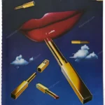 Yves Saint Laurent Beauté Rouge Futur Lipstick 1980 Print Ad