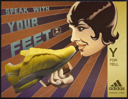 Adidas Yell Footwear 2002 Print Ad - "Speak With Your Feet"