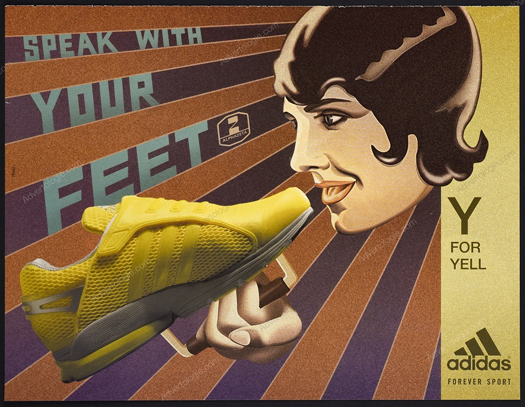 Adidas Yell Footwear 2002 Print Ad - "Speak With Your Feet"