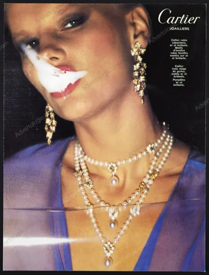 Cartier Jewelry 1985 Print Ad - Arja Toyryla