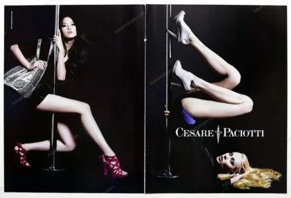 Cesare Paciotti Shoes 2008 2-Page Print Ad - Hye Park, Colette Pechekhonova