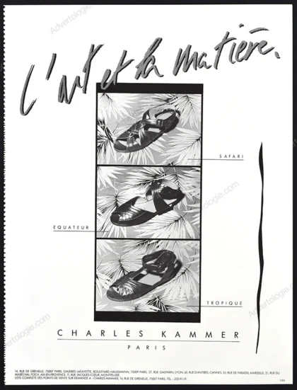 Charles Kammer Shoes 1985 Print Ad