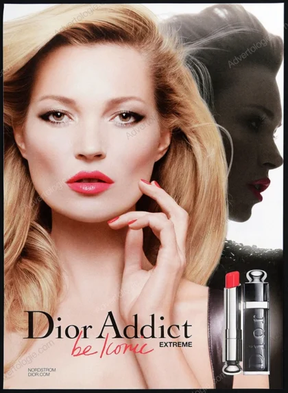 Dior Addict Lipstick 2011 Print Ad - Kate Moss