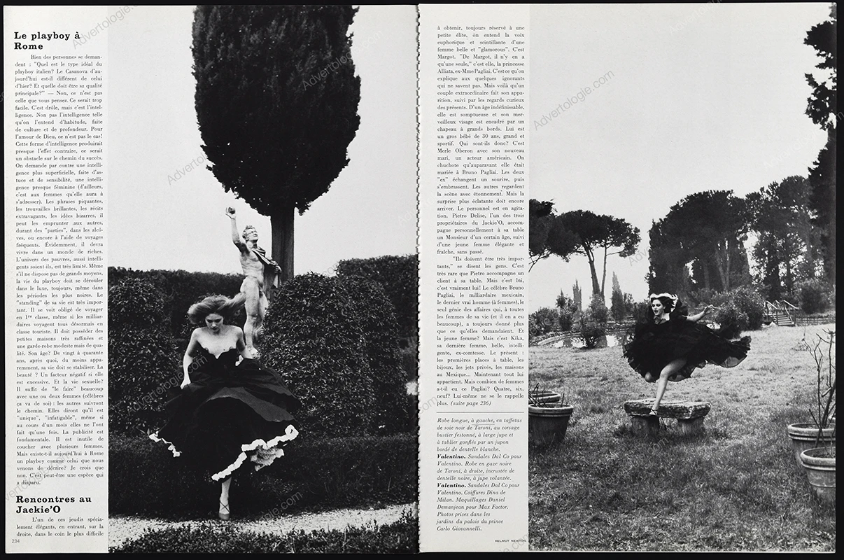 "En Direct de Rome" 1977 10-Page Editorial - Helmut Newton