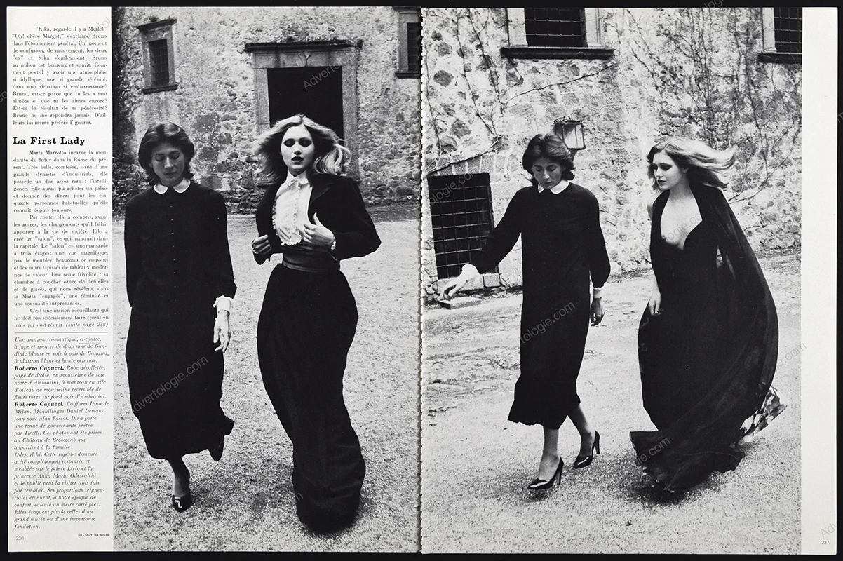 "En Direct de Rome" 1977 10-Page Editorial - Helmut Newton