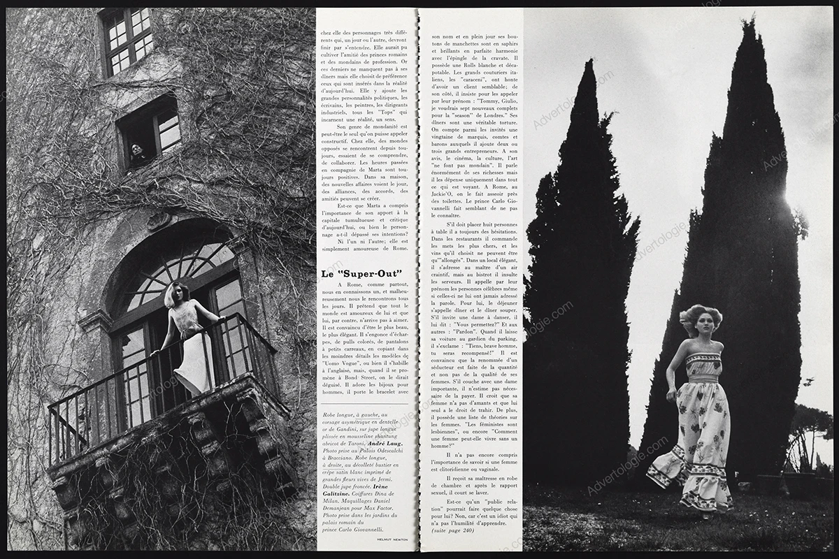 "En Direct de Rome" 1977 10-Page Editorial - Helmut Newton
