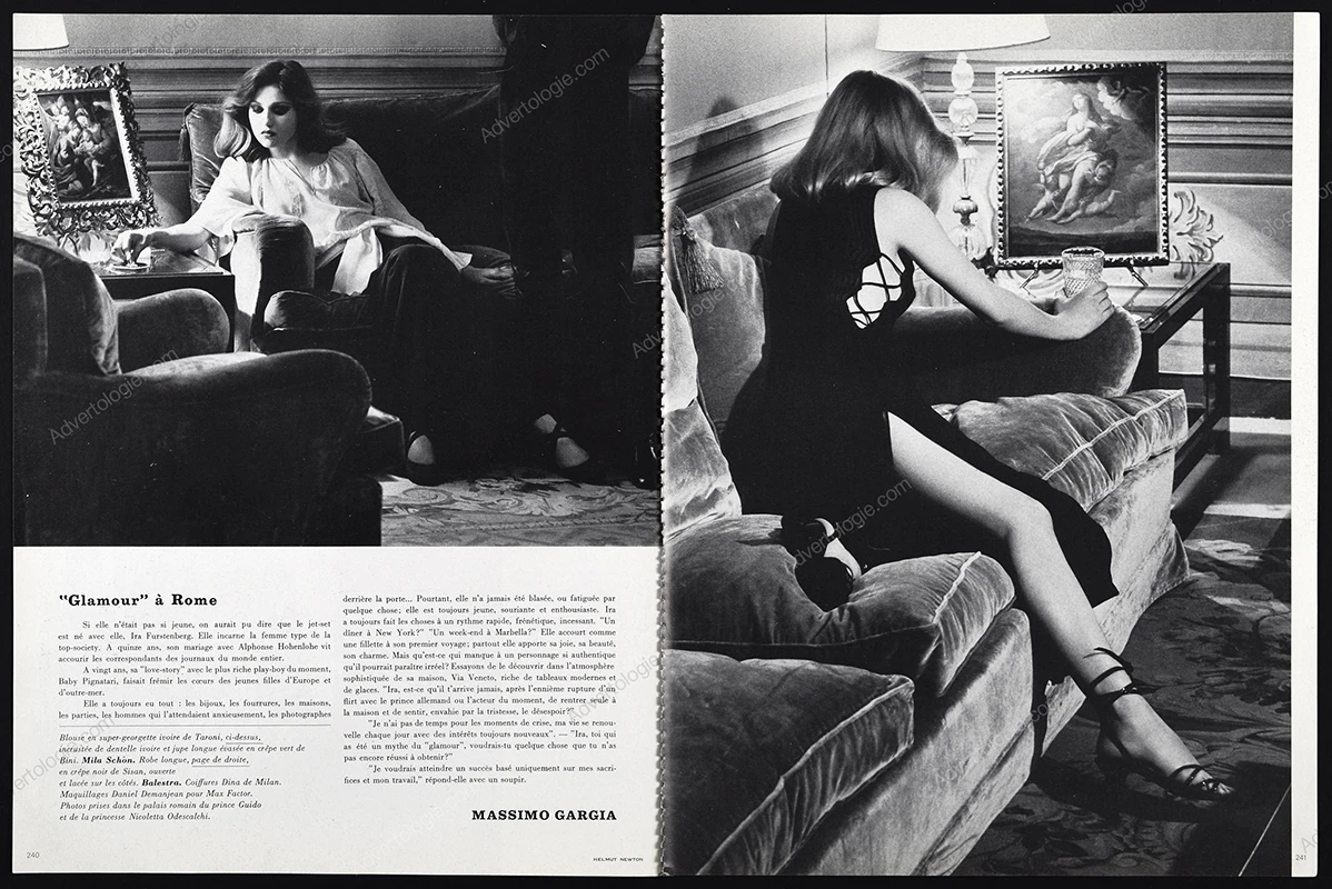 "En Direct de Rome" 1977 10-Page Editorial - Helmut Newton