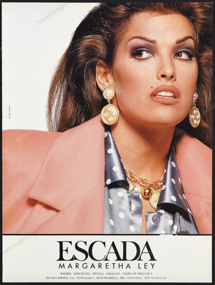 Escada Margaretha Ley 1993 Print Ad - Shana Zadrick