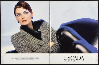 Escada Margaretha Ley 1996 Print Ad - Paulina Porizkova