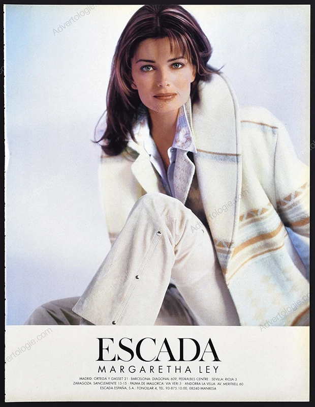 Escada Margaretha Ley 1996 Print Ad - Paulina Porizkova