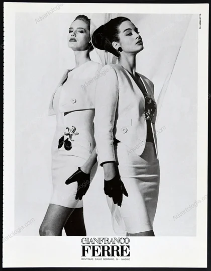 Gianfranco Ferré 1988 Original Print Ad - Herb Ritts