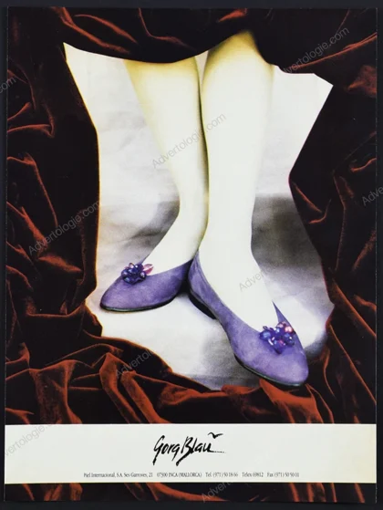 Gorg Blau Shoes 1989 Print Ad