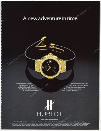Hublot Watches 1985 Print Ad