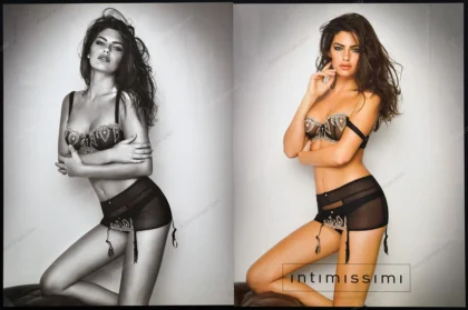 Intimissimi Lingerie 2011 2-Page Print Ad - Alyssa Miller